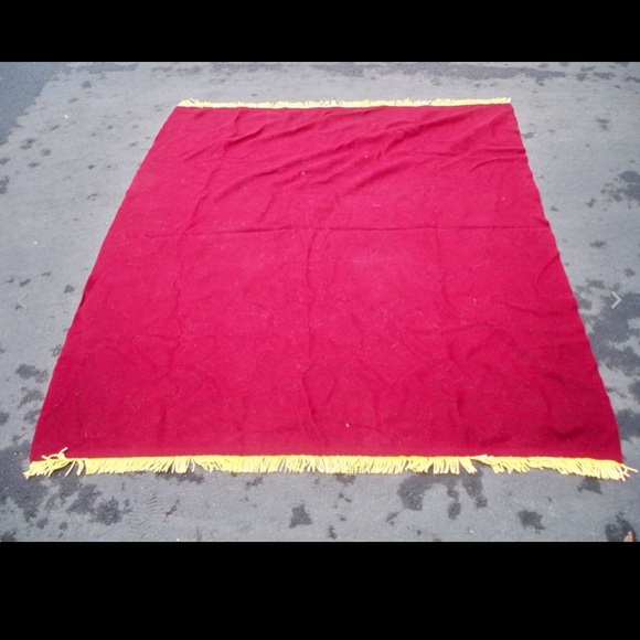 Vtg 1950s Maroon & Gold University of Minnesota Golden Gophers Letterman Blanket - Picture 5 of 8